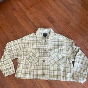 Plaid Button Front Jacket